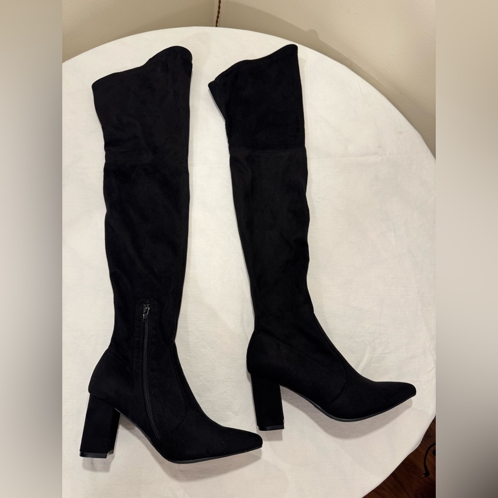 NWOT Black Over-the-Knee Women's Sock Boots